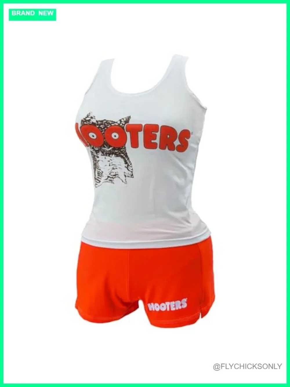 Hooters Girl Costume 2 Piece Set Tank and Shorts Licensed